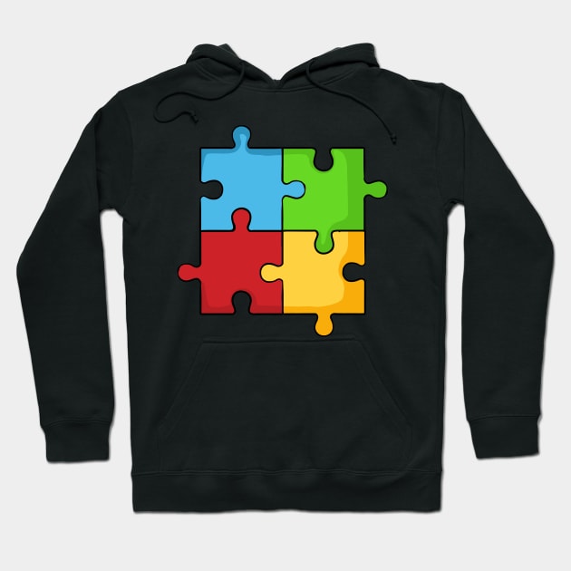 Autism Awareness Puzzle Hoodie by fromherotozero